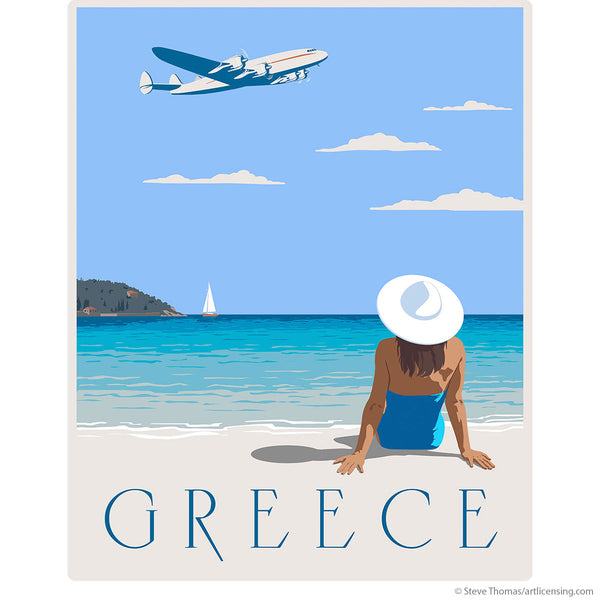 Greece Beach Shoreline Tourism Wall Decal