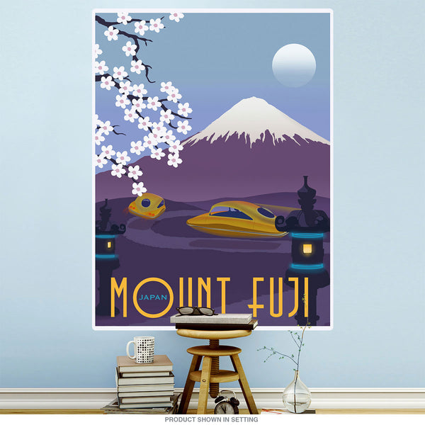 Mount Fuji Japan Futuristic Travel Wall Decal