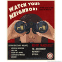 Zombies Watch Your Neighbor Wall Decal