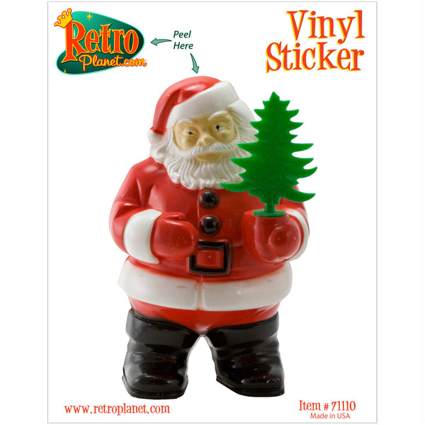 Santa Claus with Christmas Tree Vinyl Sticker