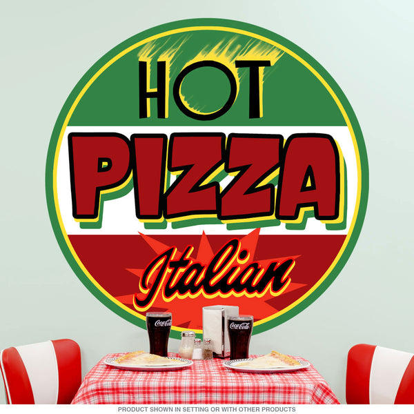 Pizza Hot Italian Round Restaurant Wall Decal
