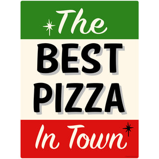 Best Pizza in Town Italian Stripes Wall Decal