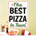 Best Pizza in Town Wavy Border Wall Decal