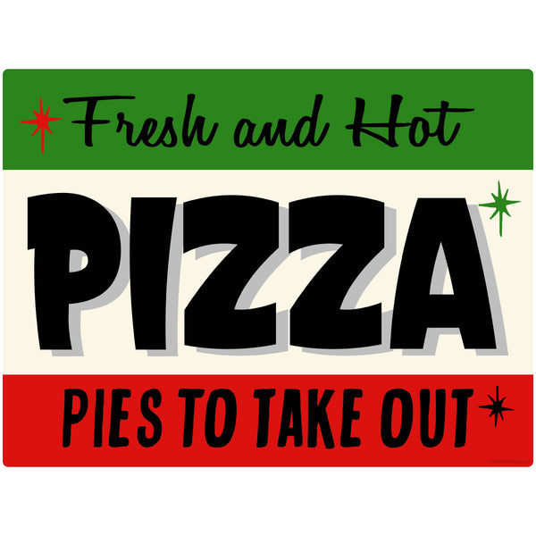 Pizza Pies Take Out Italian Stripes Wall Decal