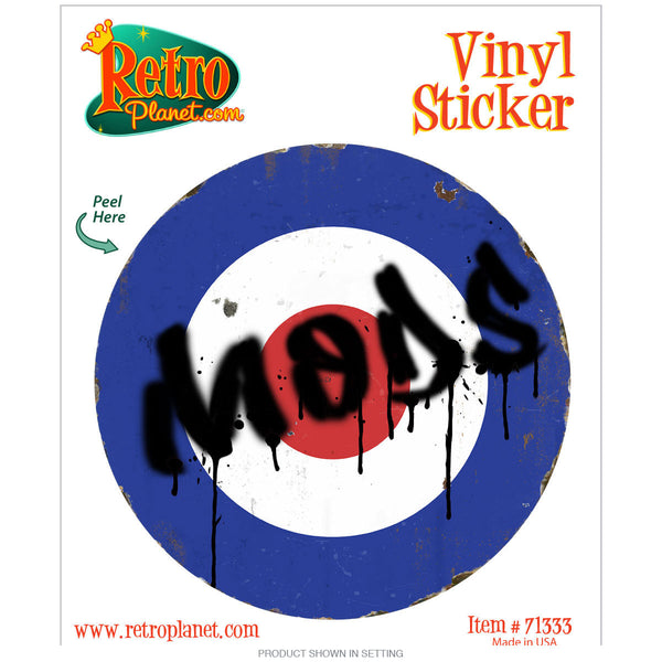 Mod Bullseye Graffiti Vinyl Sticker