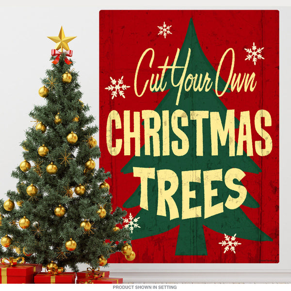 Cut Your Own Christmas Trees Wall Decal