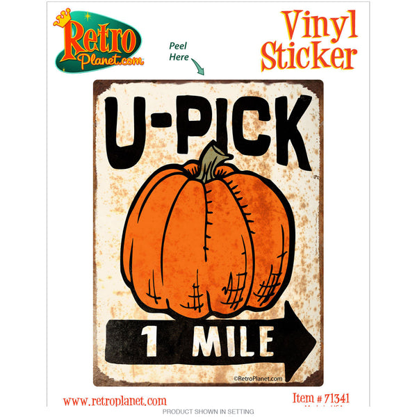 U-Pick Pumpkins Farm Stand Vinyl Sticker