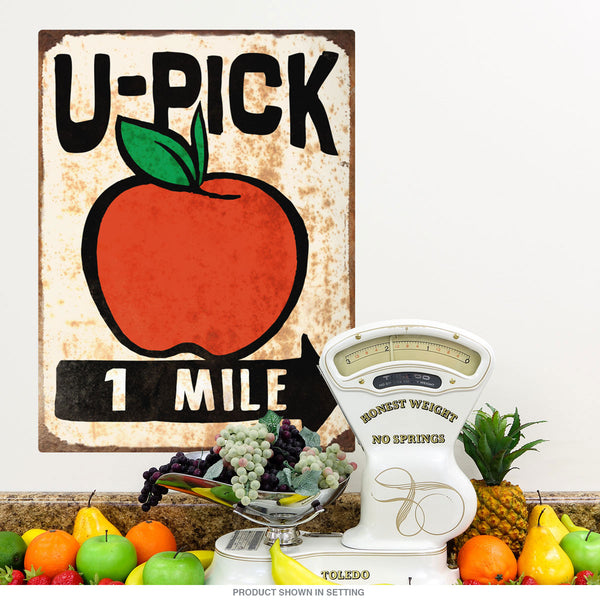 U-Pick Apples Farm Stand Wall Decal