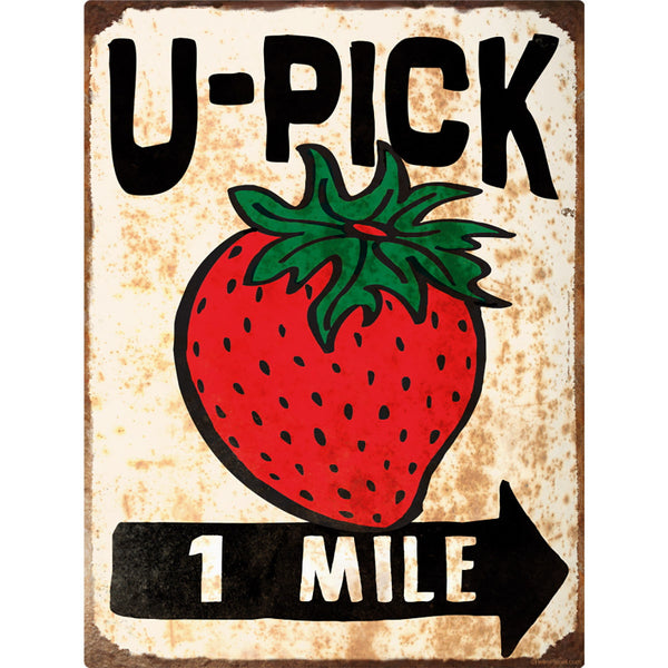 U-Pick Strawberries Farm Stand Floor Graphic