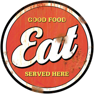 Eat Good Food Here Distressed Wall Decal