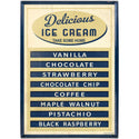 Delicious Ice Cream Menu Distressed Wall Decal
