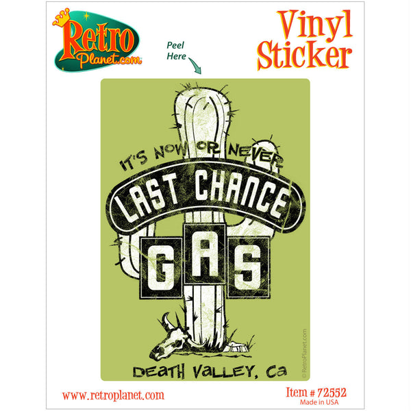 Last Chance Gas Vintage Style Vinyl Sticker