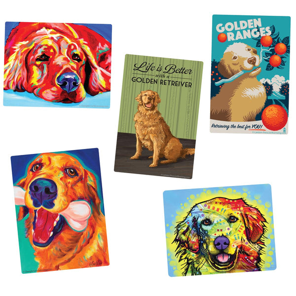 Golden Retrievers Dog Lover Vinyl Sticker Set