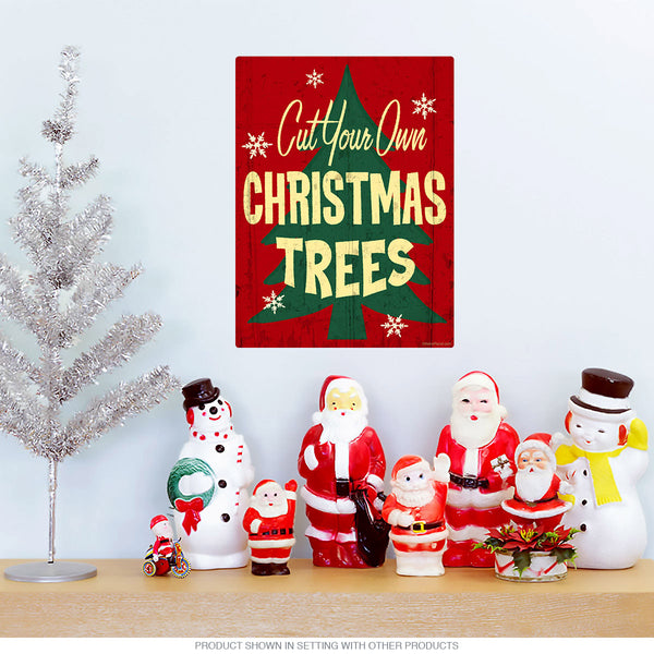 Cut Your Own Christmas Trees Wall Decal 12 x 16