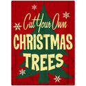 Cut Your Own Christmas Trees Wall Decal 12 x 16
