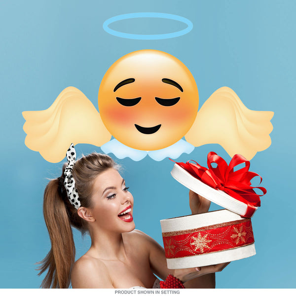 Emoji Angel Halo Relieved Face Wall Decal