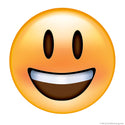 Emoji Smiling Face Open Mouth Wall Decal