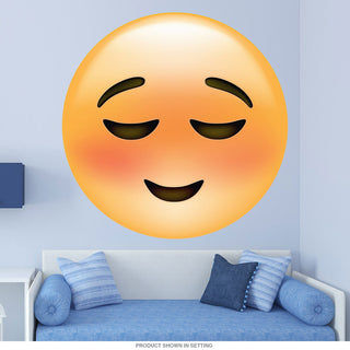 Emoji Relieved Smile Face Wall Decal