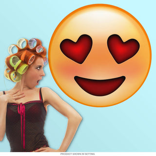 Emoji Heart Shaped Eyes Face Wall Decal