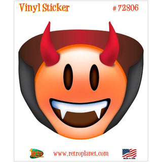 Emoji Vampire Smiling Face Vinyl Sticker