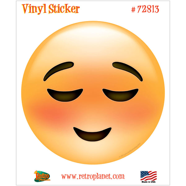 Emoji Relieved Smile Face Vinyl Sticker