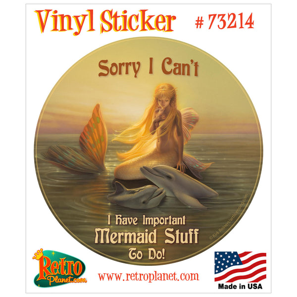 Important Mermaid Stuff To Do Vinyl Sticker