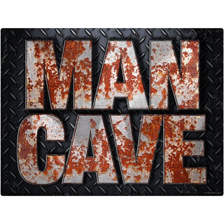 Man Cave Rusty Metal Look Floor Graphic