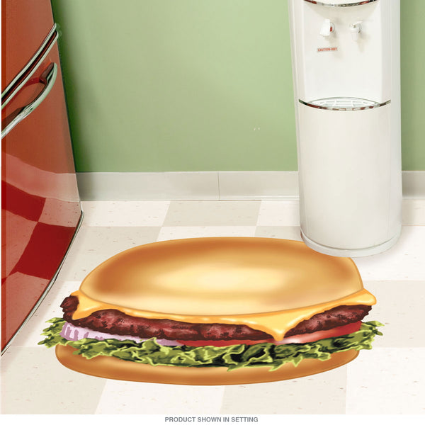 Cheeseburger Diner Food Cutout Floor Graphic