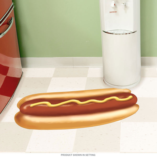 Hot Dog Diner Food Cutout Floor Graphic