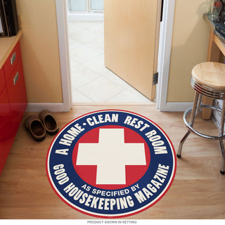 Clean Rest Room Good Housekeeping Floor Graphic