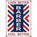Barber Shop Look Better Distressed Floor Graphic