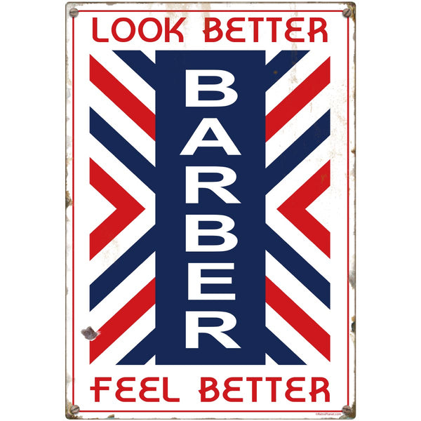 Barber Shop Look Better Distressed Floor Graphic