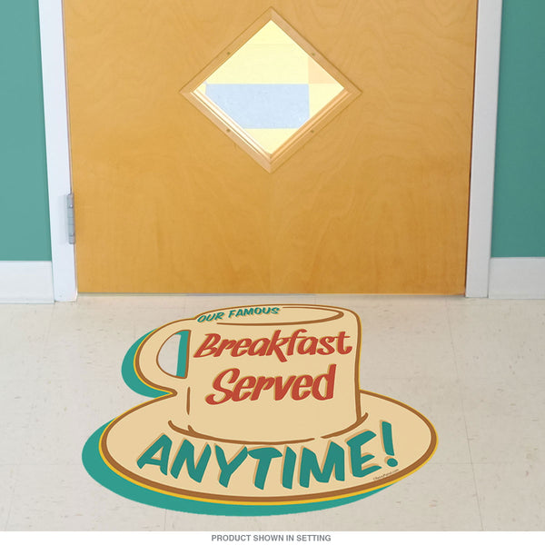 Breakfast Coffee Cup Cutout Floor Graphic