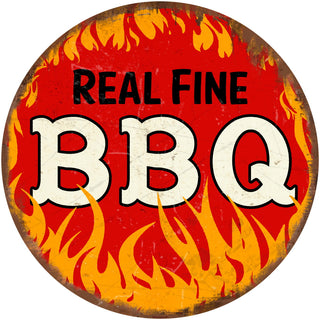 Real Fine BBQ Fiery Barbecue Floor Graphic