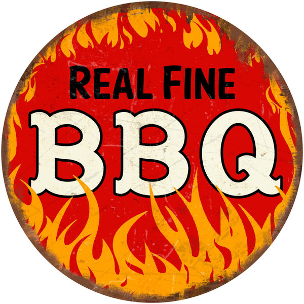 Real Fine BBQ Fiery Barbecue Floor Graphic