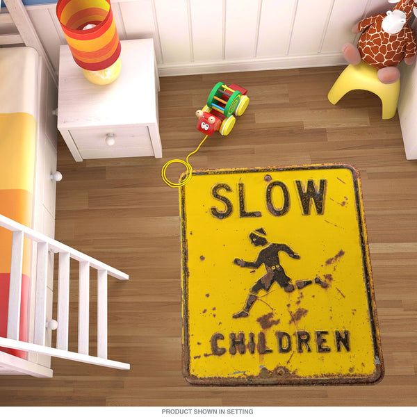 Slow Children Traffic Signal Floor Graphic