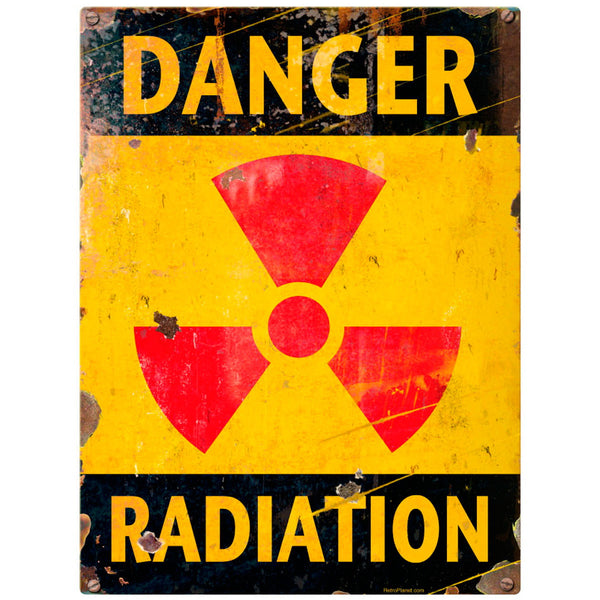 Danger Radiation Distressed Floor Graphic