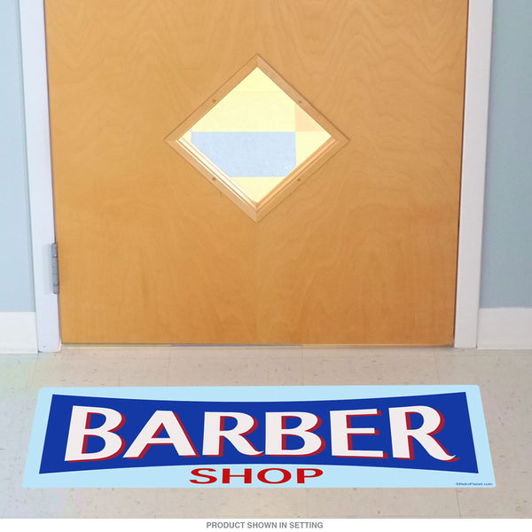 Barber Shop Entrance Distressed Floor Graphic