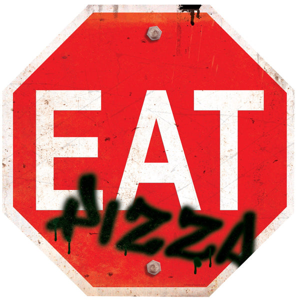 Stop Eat Pizza Roadside Diner Floor Graphic