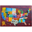 USA 50 State License Plate Style Floor Graphic