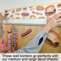 Hamburgers Hot Dogs Diner Decorative Peel and Stick Wall Border