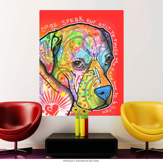 Dogs Speak Quote Pit Bull Dean Russo Dog Wall Decal