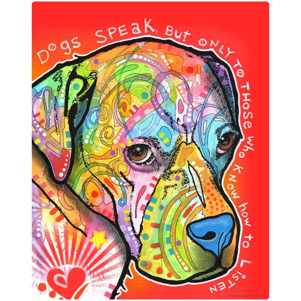 Dogs Speak Quote Pit Bull Dean Russo Dog Wall Decal