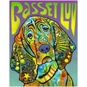 Basset Hound Luv Dean Russo Dog Wall Decal