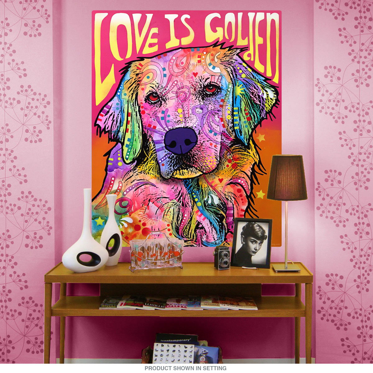 Love Is Golden Dog Dean Russo Wall Decal | Retro Planet