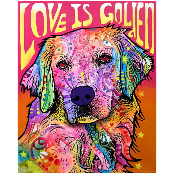 Love Is Golden Dog Dean Russo Wall Decal | Retro Planet