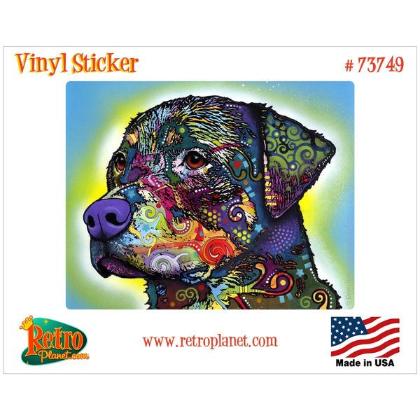 Rottweiler Wet Dog Dean Russo Vinyl Sticker