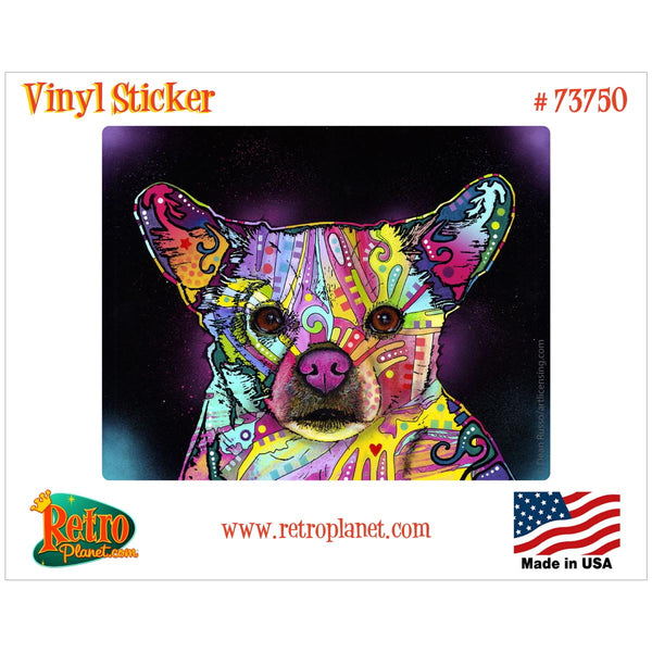 Chihuahua Dog Mix Dean Russo Vinyl Sticker