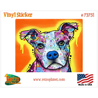 Serious Pit Bull Dean Russo Dog Vinyl Sticker