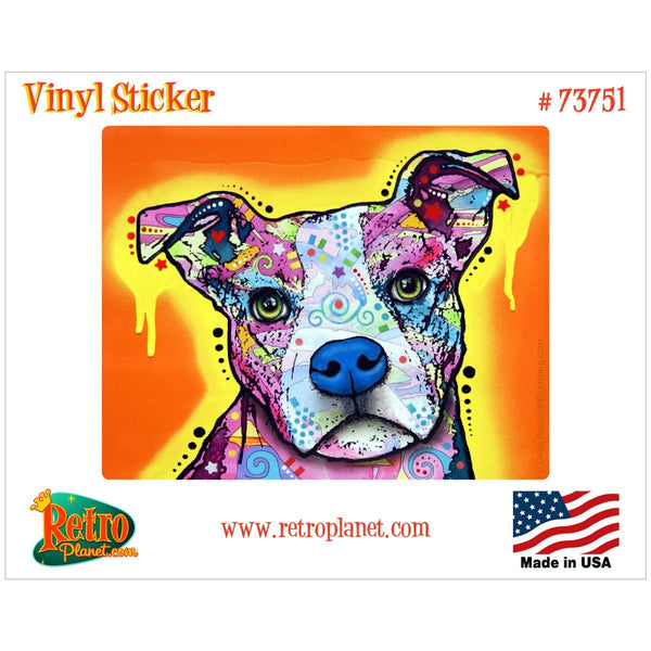 Serious Pit Bull Dean Russo Dog Vinyl Sticker